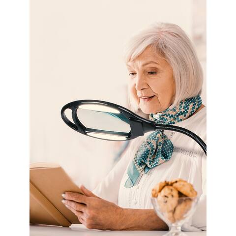 Brightech Lightview LED 5 Diopter Magnifier Floor Lamp - Black