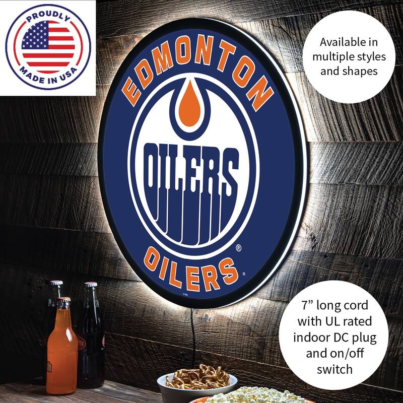 Edmonton Oilers LED Lighted Sign