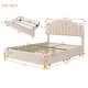 preview thumbnail 64 of 66, Queen/Full Upholstered Platform Bed with LED Lights & 4 Drawers