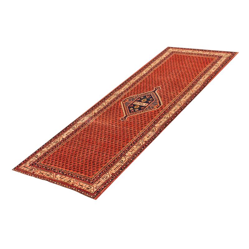 ECARPETGALLERY Hand-knotted Andelz Dark Copper Wool Rug - 3'6 x 10'4