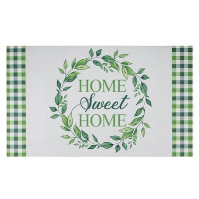 Home Sweet Home Gingham Doormat 18" x 30" - 18