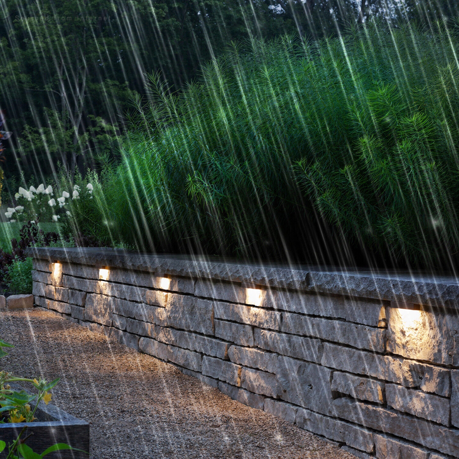 4 LED Retaining Wall Lights Swivel Low Voltage Hardscape Lighting 8PACK