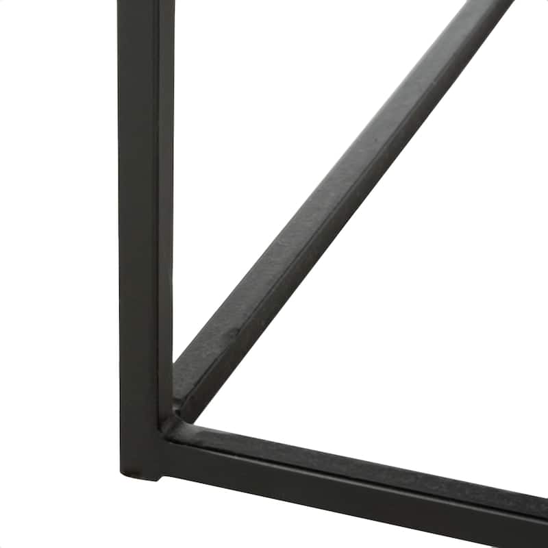 SAFAVIEH Malou Black Square Steel Fire Pit - 26Wx26Dx17H