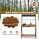 preview thumbnail 5 of 8, Gymax Kids Mud Kitchen Play Kitchen w/ Blackboard Stoves Removable