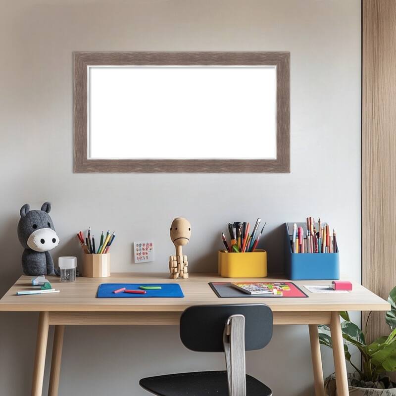 Amanti Art Noble Mocha Framed Dry Erase Magnetic Board