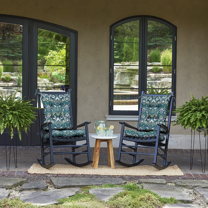 ARDEN Plush Indoor/Outdoor Rocking Chair Cushion Set