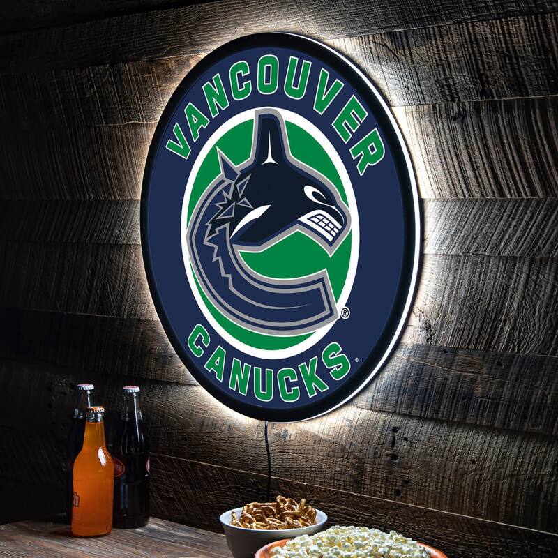 Vancouver Canucks LED Lighted Sign - Clear