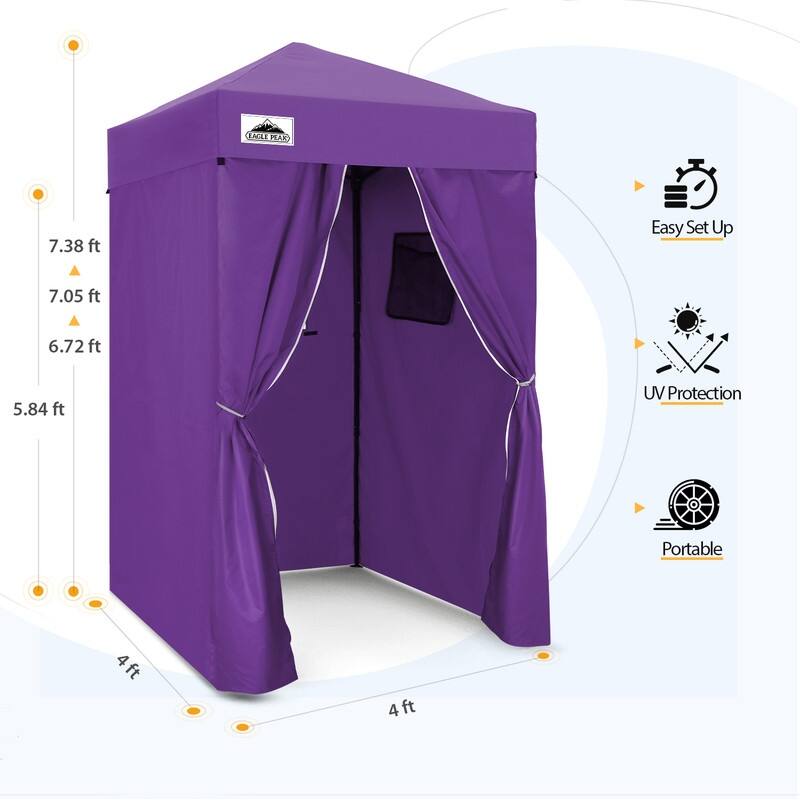 EAGLE PEAK Flex Ultra Compact 4x4 Pop-up Canopy, Sun Shelter, Changing Room, or Camping