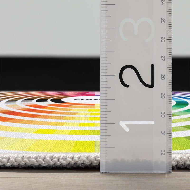 Crayola Color Wheel Multicolor Striped Area Rug By Well Woven