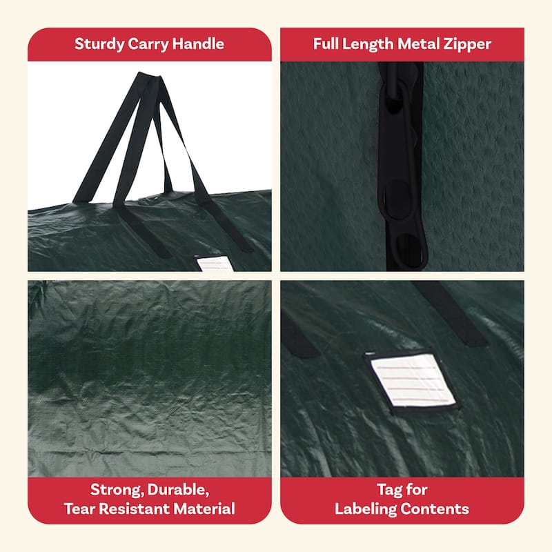 Christmas Tree Storage Bag - Canvas Bag for 7.5-Foot Artificial Trees by Elf Stor (Green)