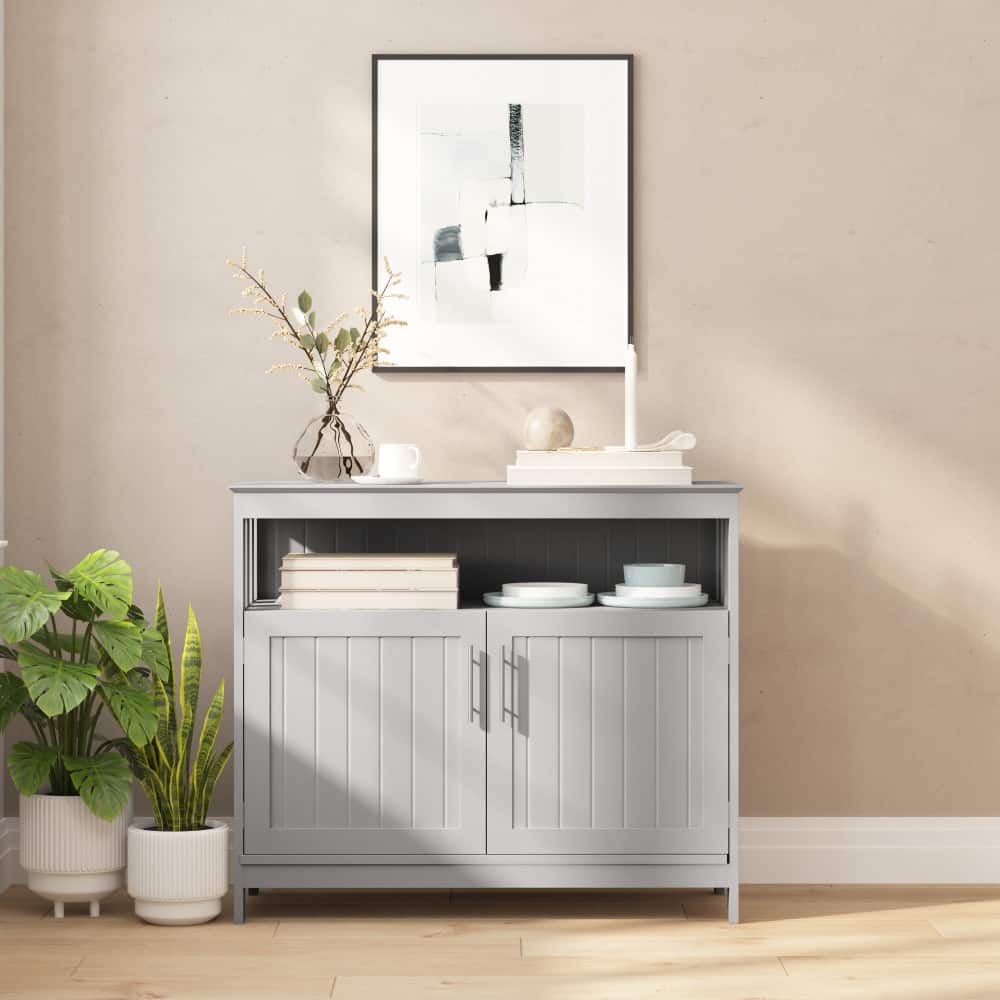 Traditional Sideboard and Buffet with Open and Closed Storage