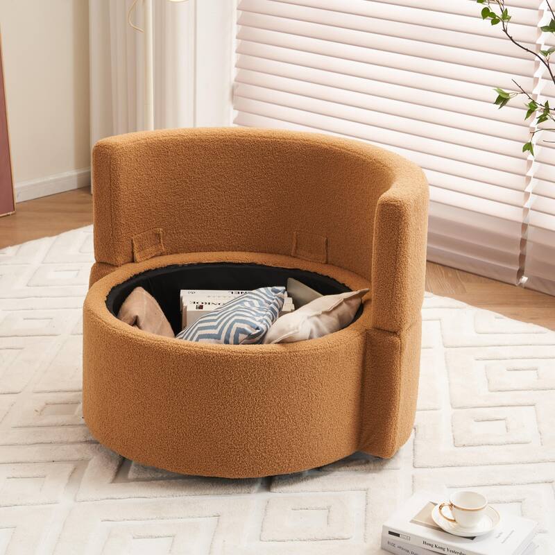 Multifunctional Teddy Fabric Chair for Living Room