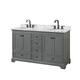 Option Dark Gray / White Carrara Marble Top / Matte Black