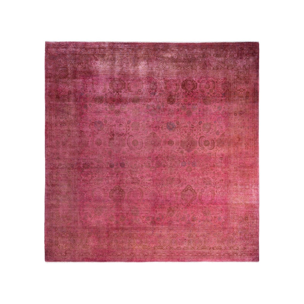 Fine Vibrance One-of-a-Kind Hand-Knotted Area Rug - Pink, 9' 2" x 9' 5" - 9' 2" x 9' 5"