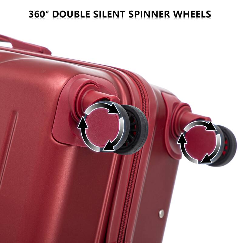 3 Piece (20/24/28 inch) PC Hardside Carry On Luggage Sets with Spinner Wheel and Retractable Handle, for Home Travel Luggage