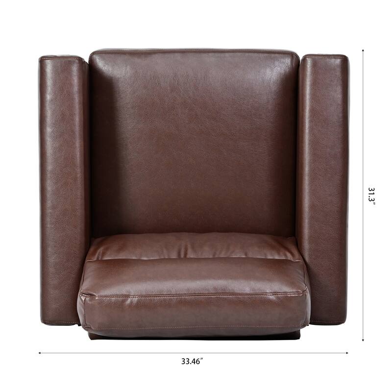 1-Seater Sofa with High-Resilience Sponge, Solid Wood Frame for Small Spaces