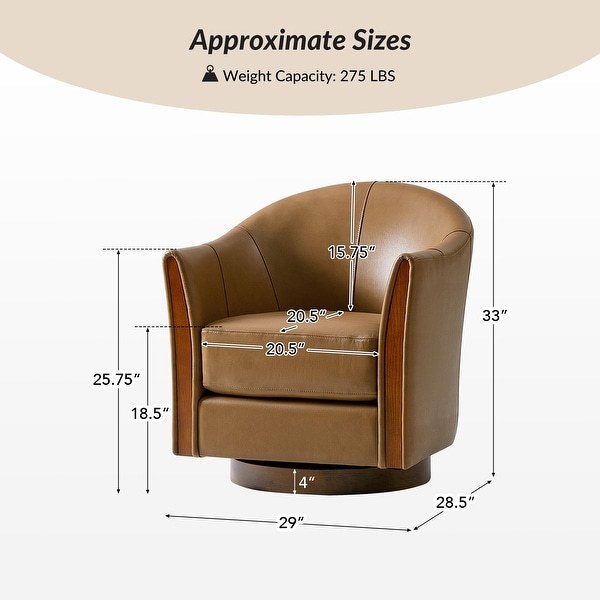 Jorge Transitional Genuine Leather Swivel Barrel Chair Set Jorge Transitional Genuine Leather Swivel Barrel Chair Set
