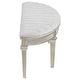 preview thumbnail 10 of 12, Evangeline Upholstered Demilune Bench Ivory and Silver Oak