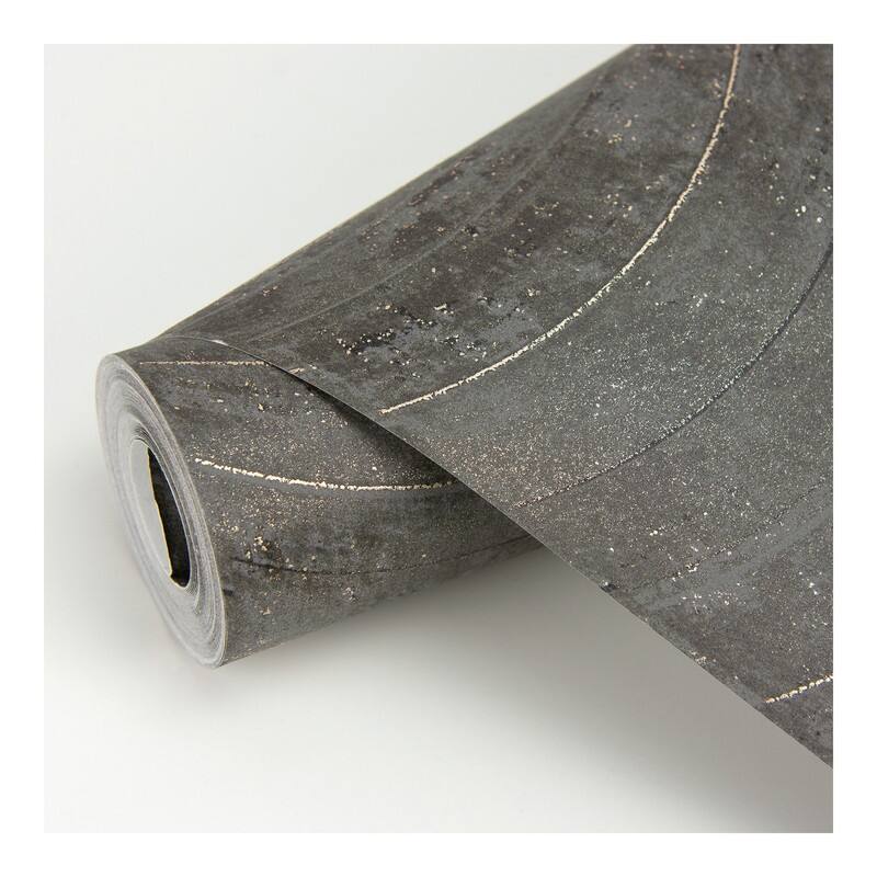 Brewster Hydra Dark Grey Geometric Wallpaper - 21 x 396 x 0.025