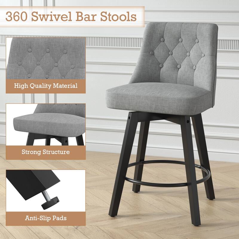 Bar Stools Set of 2 - N/A