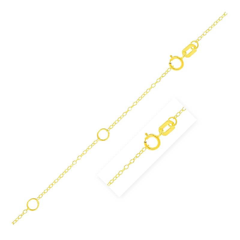 Double Extendable Piatto Chain Necklace in 14k Yellow Gold (1.2mm) 18" Inches
