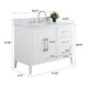 preview thumbnail 32 of 128, Vanity Art 42" Single Sink Bathroom Vanity Cabinet with Engineered Marble Countertop