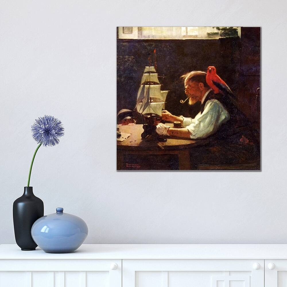 iCanvas "For a Good Boy" by Norman Rockwell Canvas Print