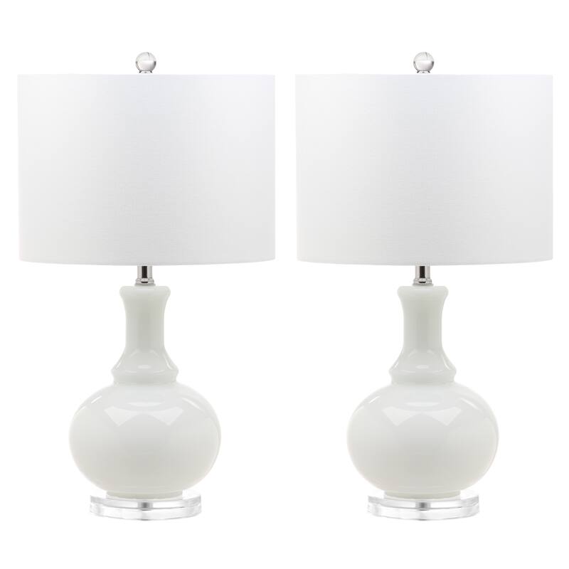 SAFAVIEH Lighting Lakeisha 26-inch Off-White Table Lamp (Set of 2) - 14"x14"x25.75" - 14Wx14Dx26H