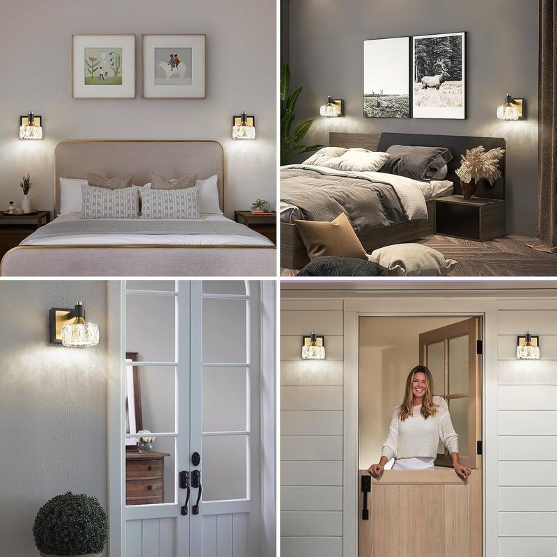 1-light mounted light circle vanity light metal wall light