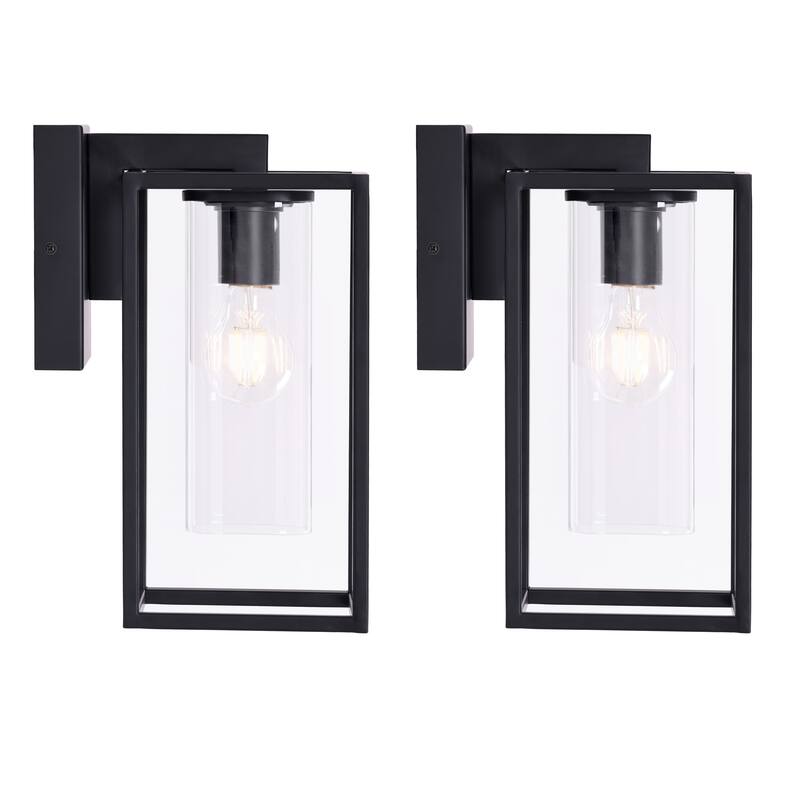Outdoor Wall Sconce with Clear Glass Shade