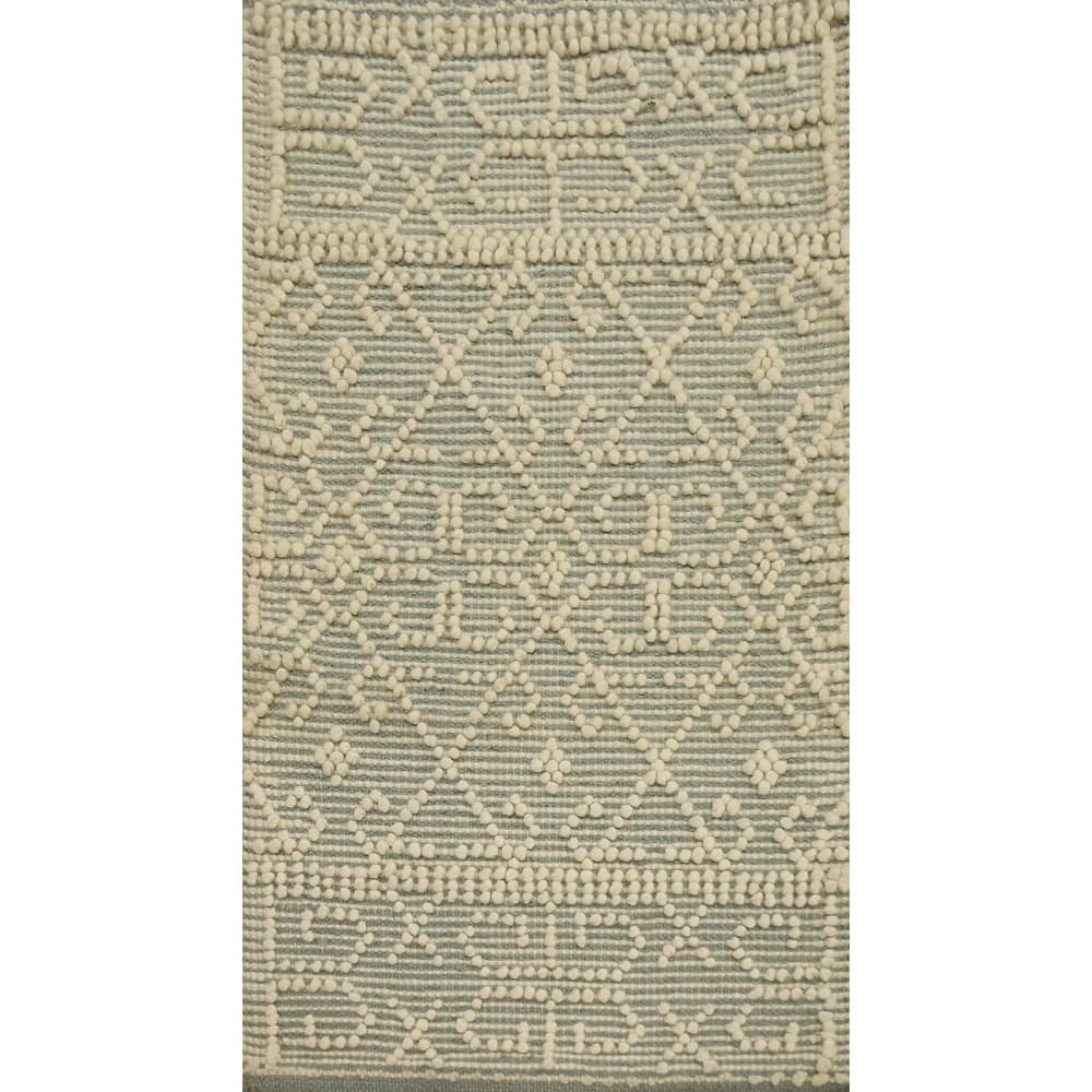 Hand Knotted Oriental 100% Wool Carpet Modern Geometric Beige & Ivories Modern Gotti Design Area Rug - 3' 11'' X 2' 4''