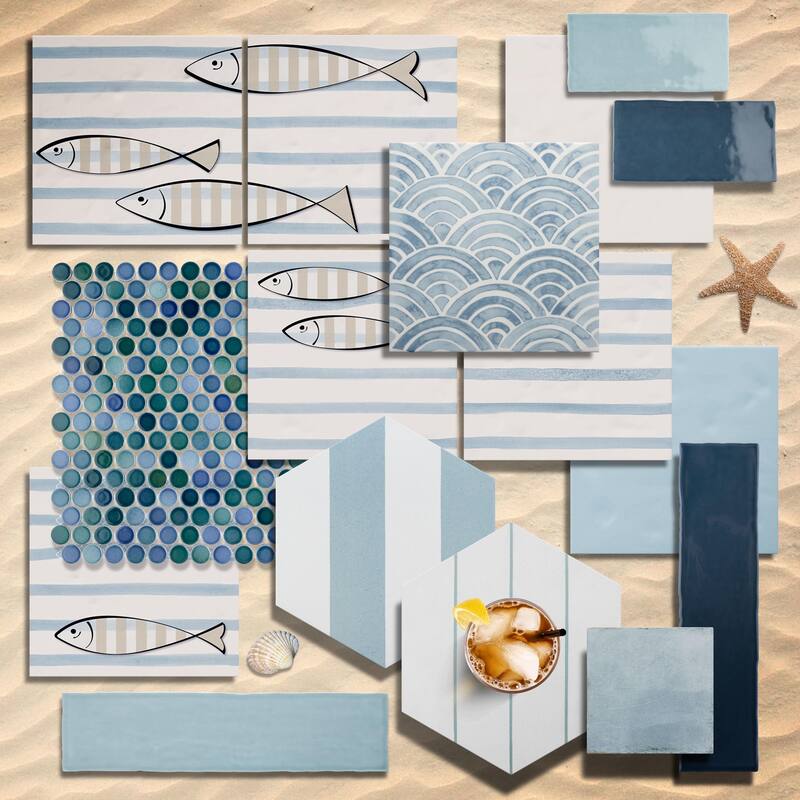 Merola Tile Berta Blanco 7-7/8" x 7-7/8" Ceramic Wall Tile