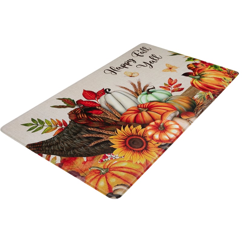 Happy Fall Y'all Kitchen Comfort Anti-Fatigue Floor Mat - 17.75" x 29.5"