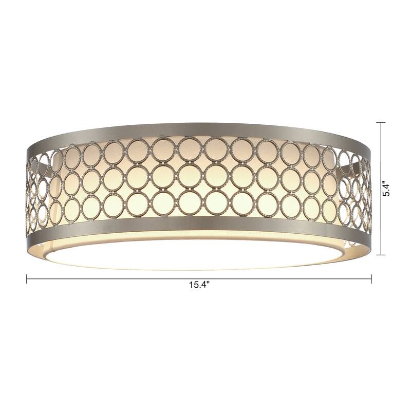 3-Light Gold Modern Drum Flush Mount Ceiling Light