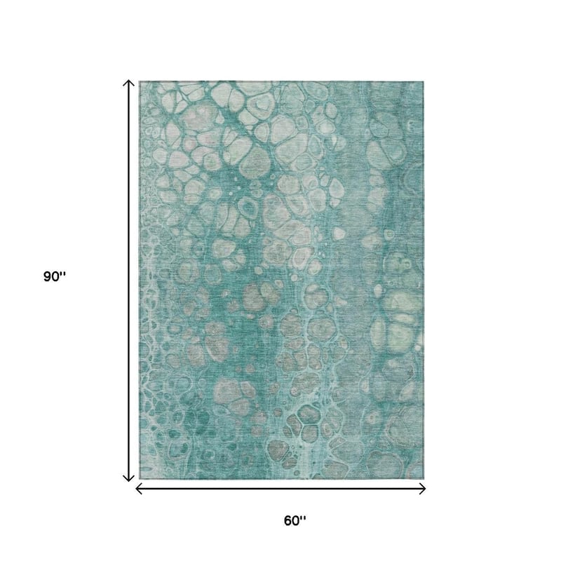 HomeRoots Abstract Transitional Rectangle Outdoor Rug