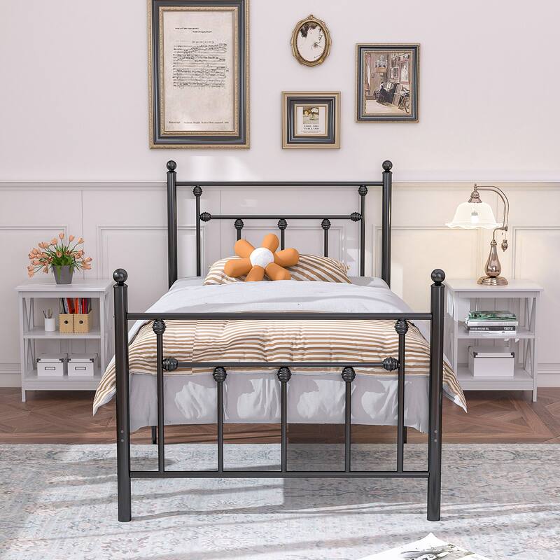 Modern Nightstand with 3-Tier Storage Shelves, Nightstands Set of 2