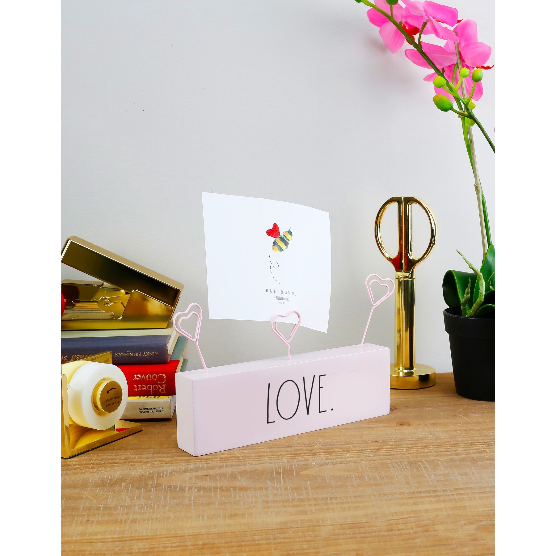 Rae Dunn Desktop Picture Holder - Love - Pink