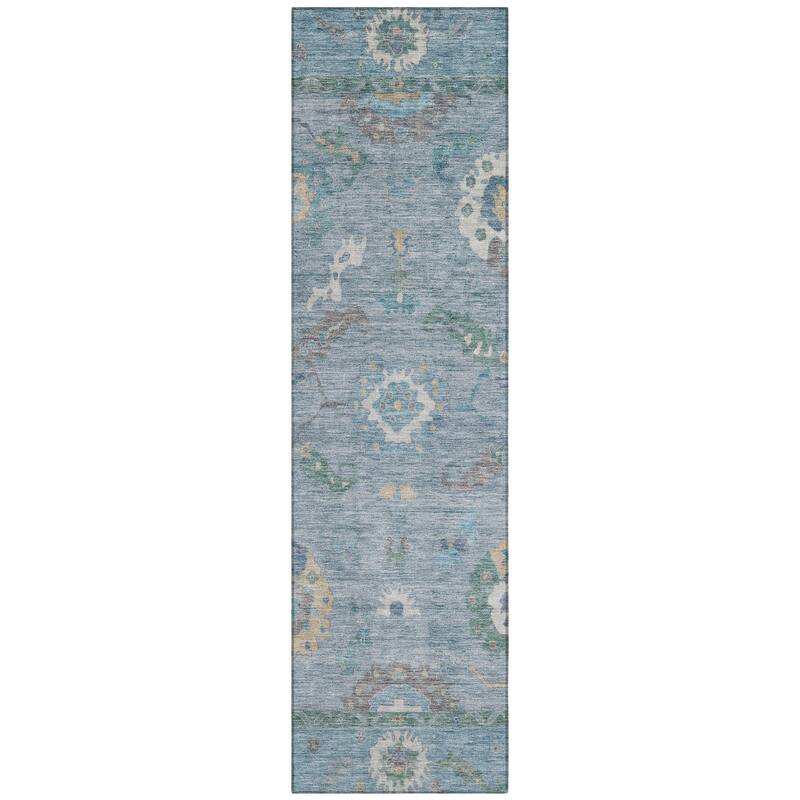 Machine Washable Indoor/ Outdoor Traditional Boho Chantille Rug