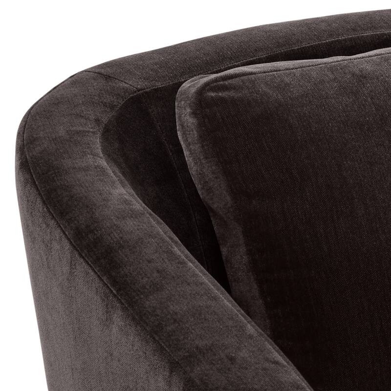 Zeno Chenille Velvet Fabric Lounge Chair