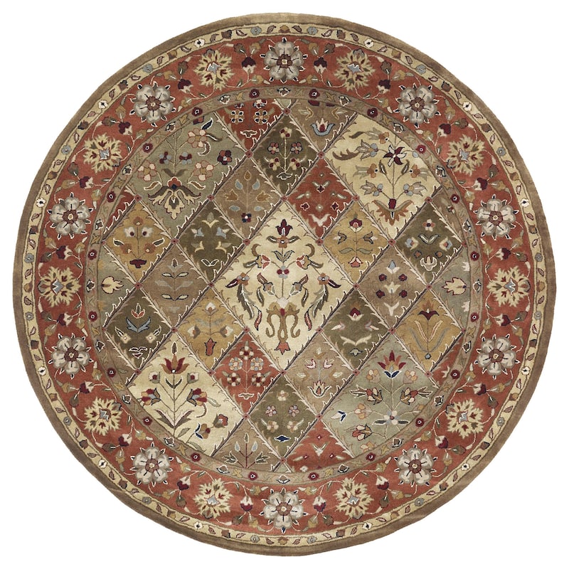 Mystic Collection Indoor Area Rug - 7'9" x 7'9" Round - Tartan
