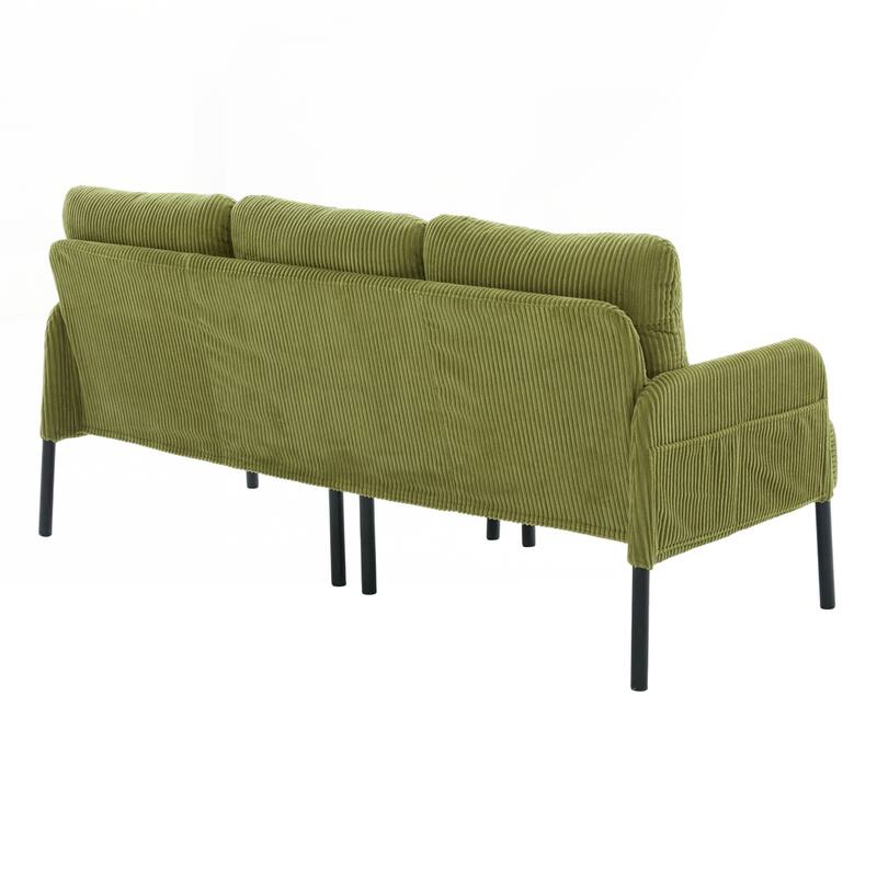 Oversized Loveseat, Modern & Plush Double-seater Sofa, Corduroy Upholstered Couch