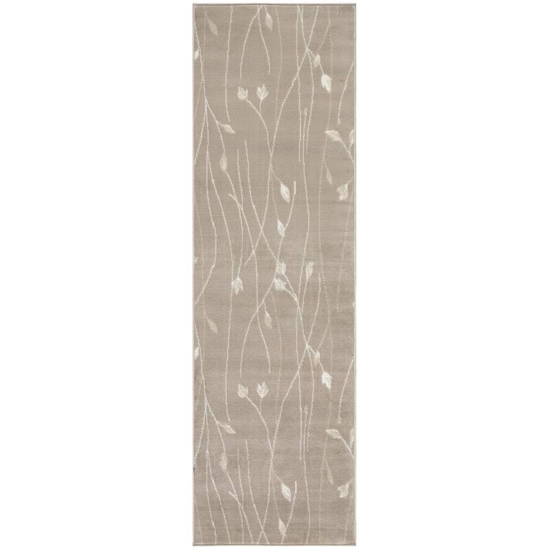 Maqa Power Loomed Floral Traditional Area Rug By HomeRoots - 90' X '27' X '0.5