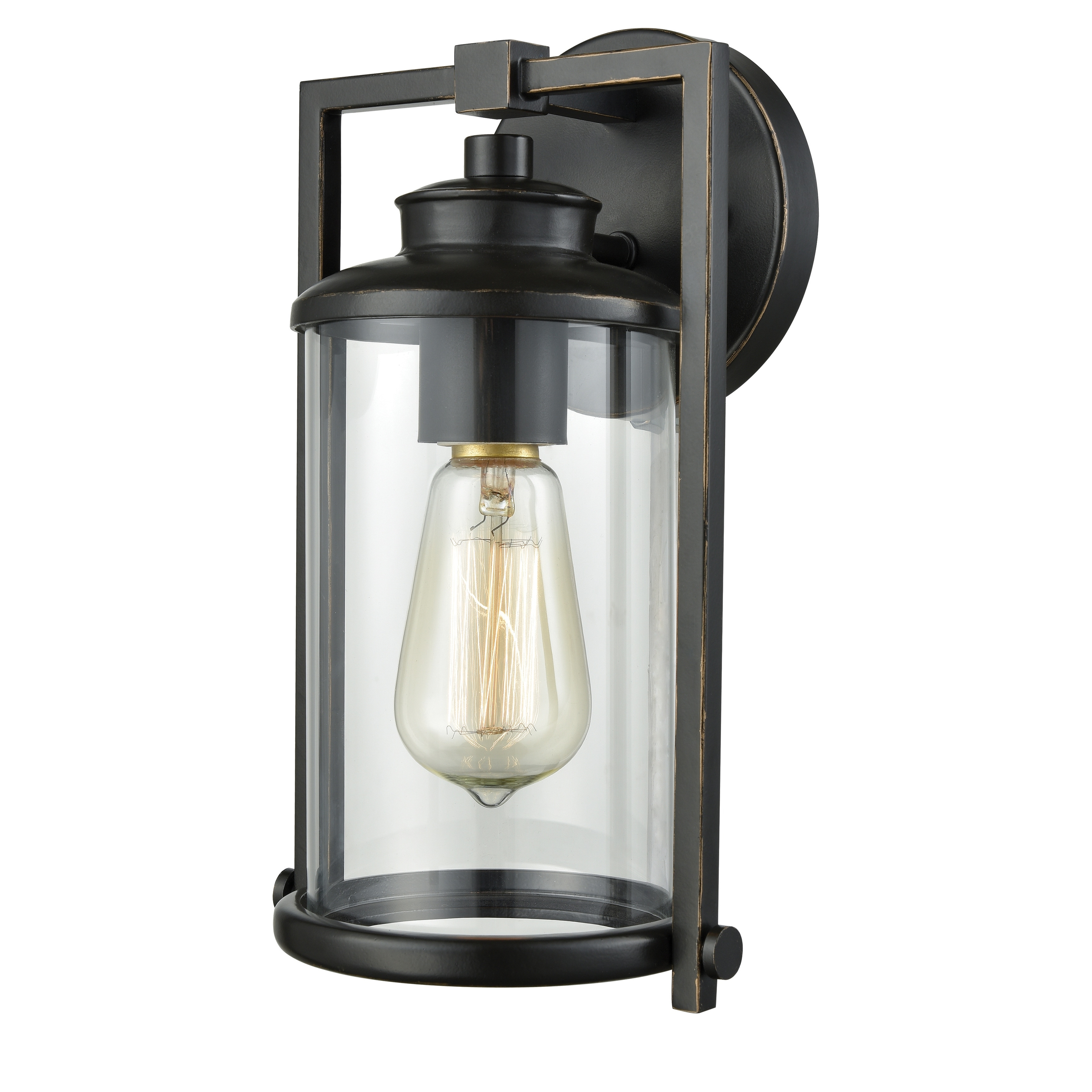 Frampton 11'' High 1-Light Outdoor Sconce - Aged Bronze - 11 inch Tall