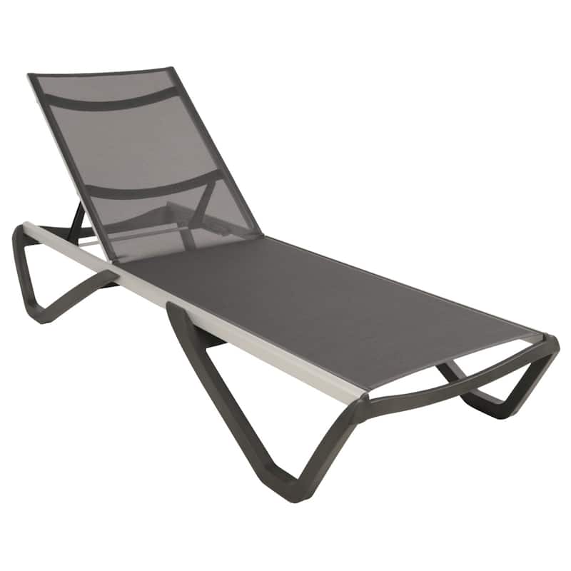 Furnish Theory Seabreeze Deck Patio Sunloungers Lounge Chairs Outdoor Chaise Lounges (Various Frame & Mesh Colors; Set of 2)