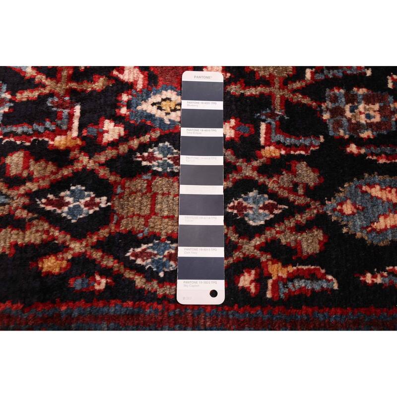 ECARPETGALLERY Hand-knotted Andelz Dark Navy Wool Rug - 3'4 x 10'1