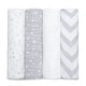 preview thumbnail 42 of 45, Muslin Swaddle Blankets, Pack of 4, 47" x 47" by Comfy Cubs Grey/Whte