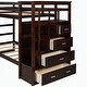 preview thumbnail 18 of 51, Hardwood Twin Over Twin Bunk Bed with Trundle and Staircase