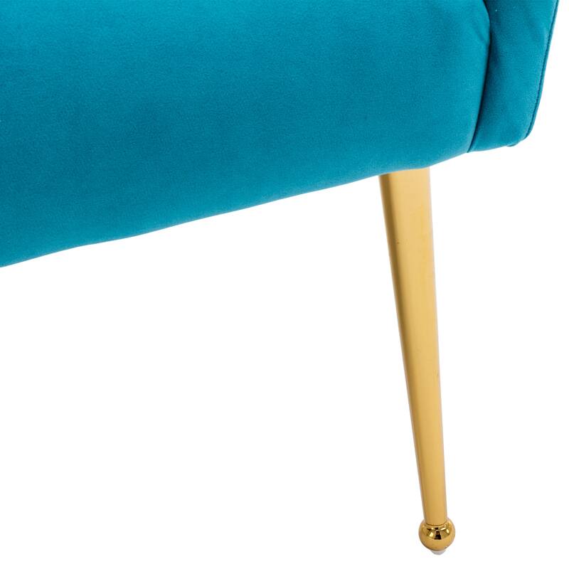 Clihome Stainless Steel Frame Dining Velvet Side Chairs(Set of 2)