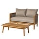preview thumbnail 5 of 40, Christopher Knight Home Burchett Acacia Wood Outdoor Loveseat and Coffee Table Set with Optional Sunbrella Cushions