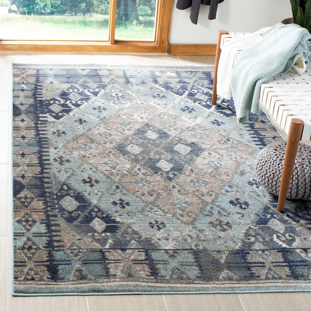 SAFAVIEH Montage Padelea Boho Indoor/ Outdoor Waterproof Patio Backyard Rug